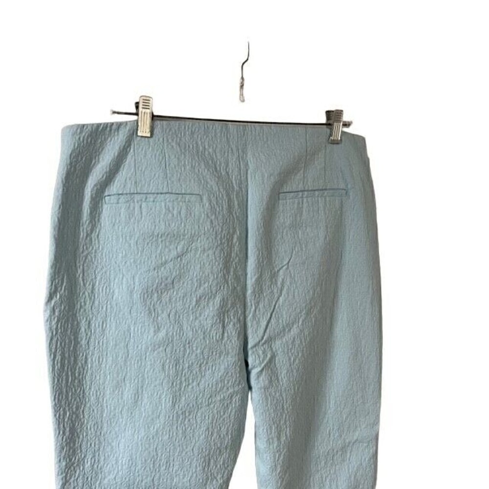 Talbots Turquoise Patterned Pixie Pants Size 14 - image 5